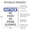 Signmission No Food Or Drink Allowed, 10 in W x Rectangle, Plastic OS-2PACK-NS-P-1014-V-14578 - alternate 4